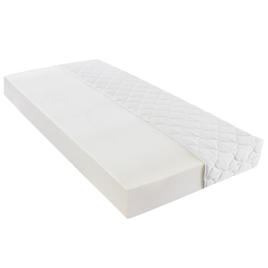 vidaXL Krevet od umjetne kože s madracem bijeli 90 x 200 cm