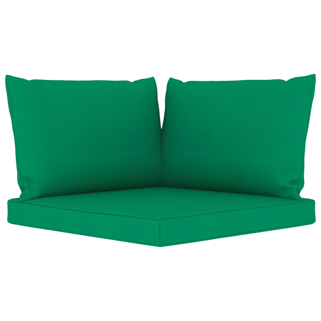 vidaXL Vrtni četverosjed sa zelenim jastucima