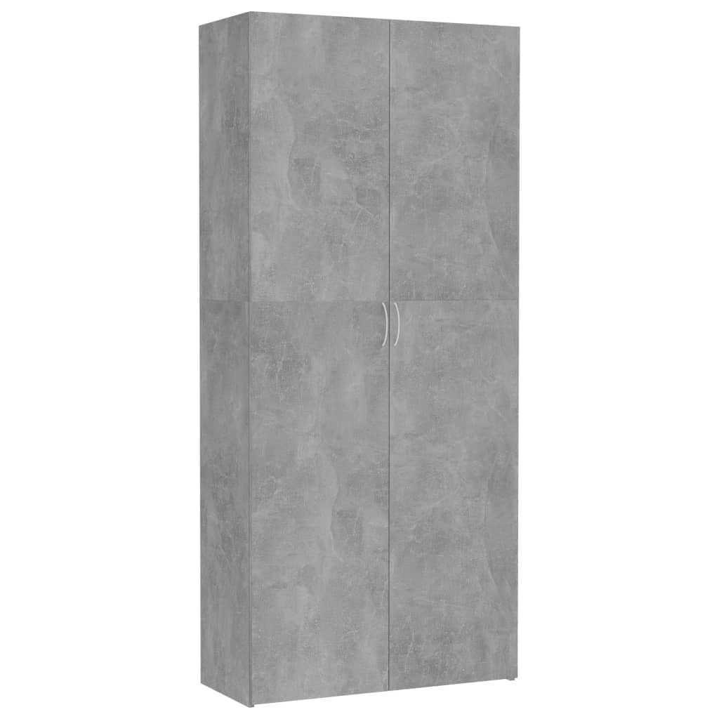 vidaXL Ormarić za pohranu siva boja betona 80 x 35,5 x 180 cm iverica