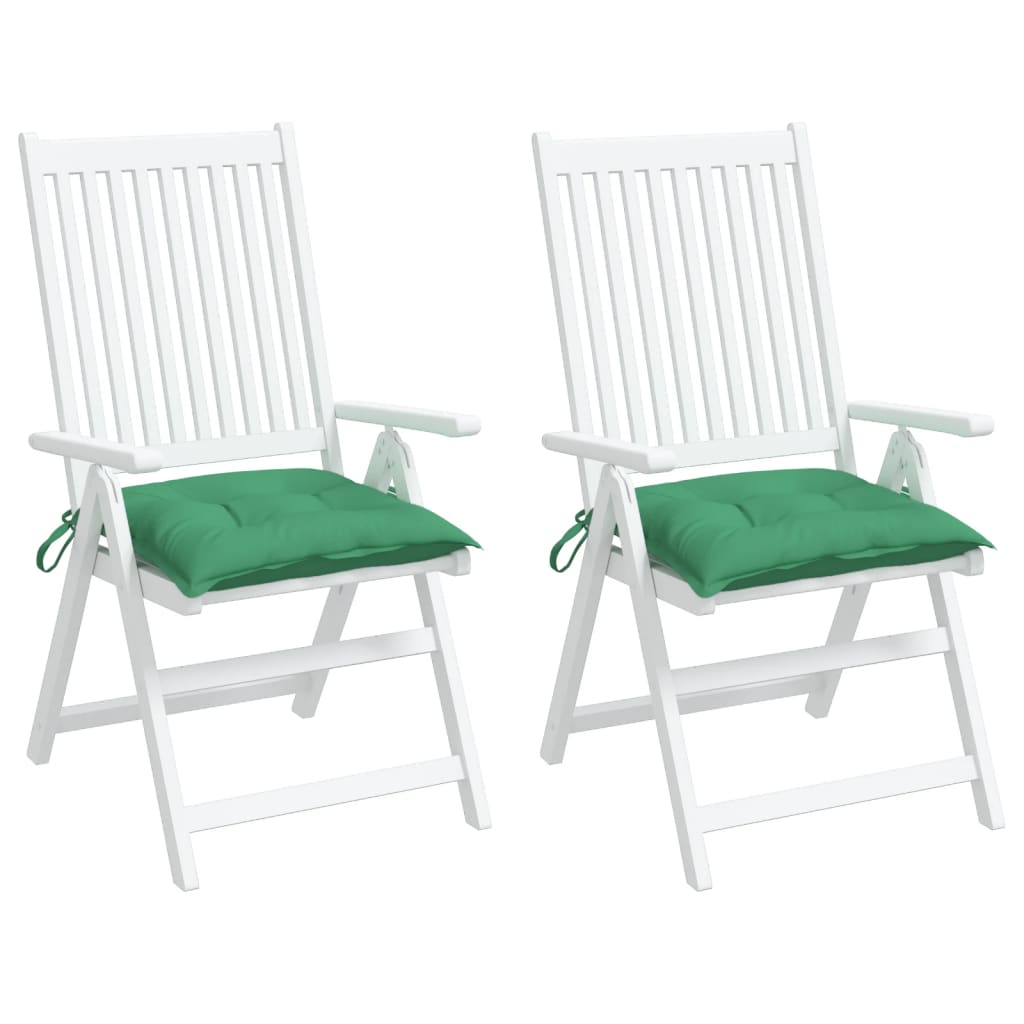 vidaXL Jastuci za stolice 2 kom zeleni 40 x 40 x 7 cm tkanina Oxford