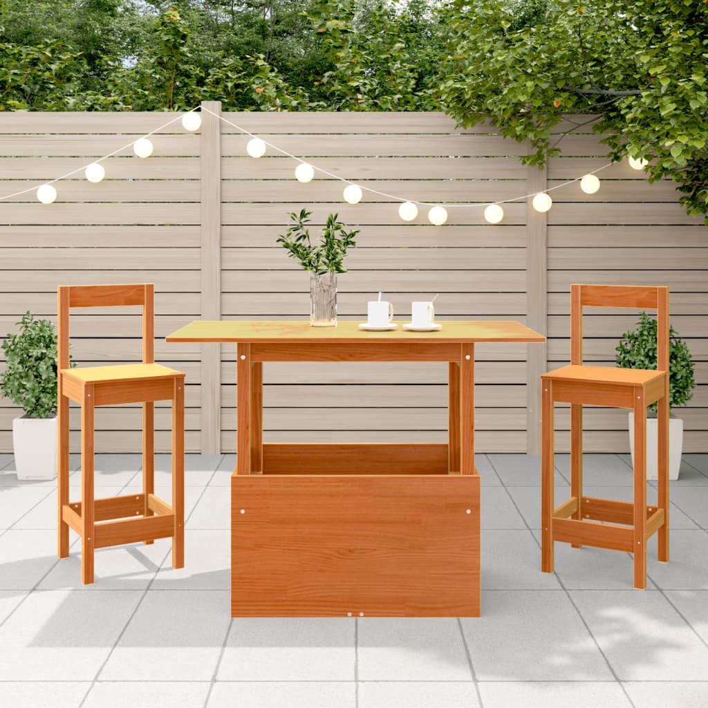 vidaXL Vrtni stol voštano smeđi 100 x 50 x 75 cm od masivne borovine