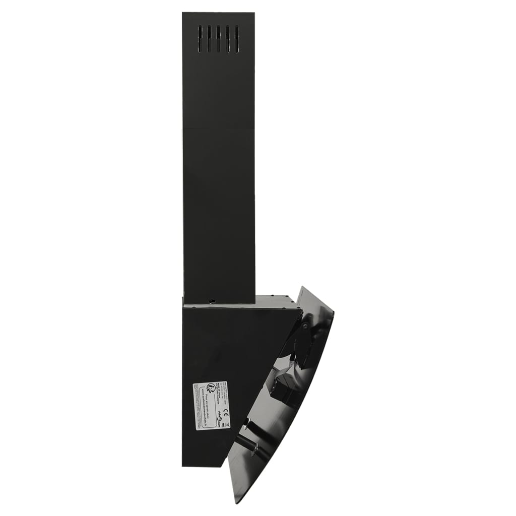 vidaXL Zidna napa 60 cm od čelika i kaljenog stakla crna