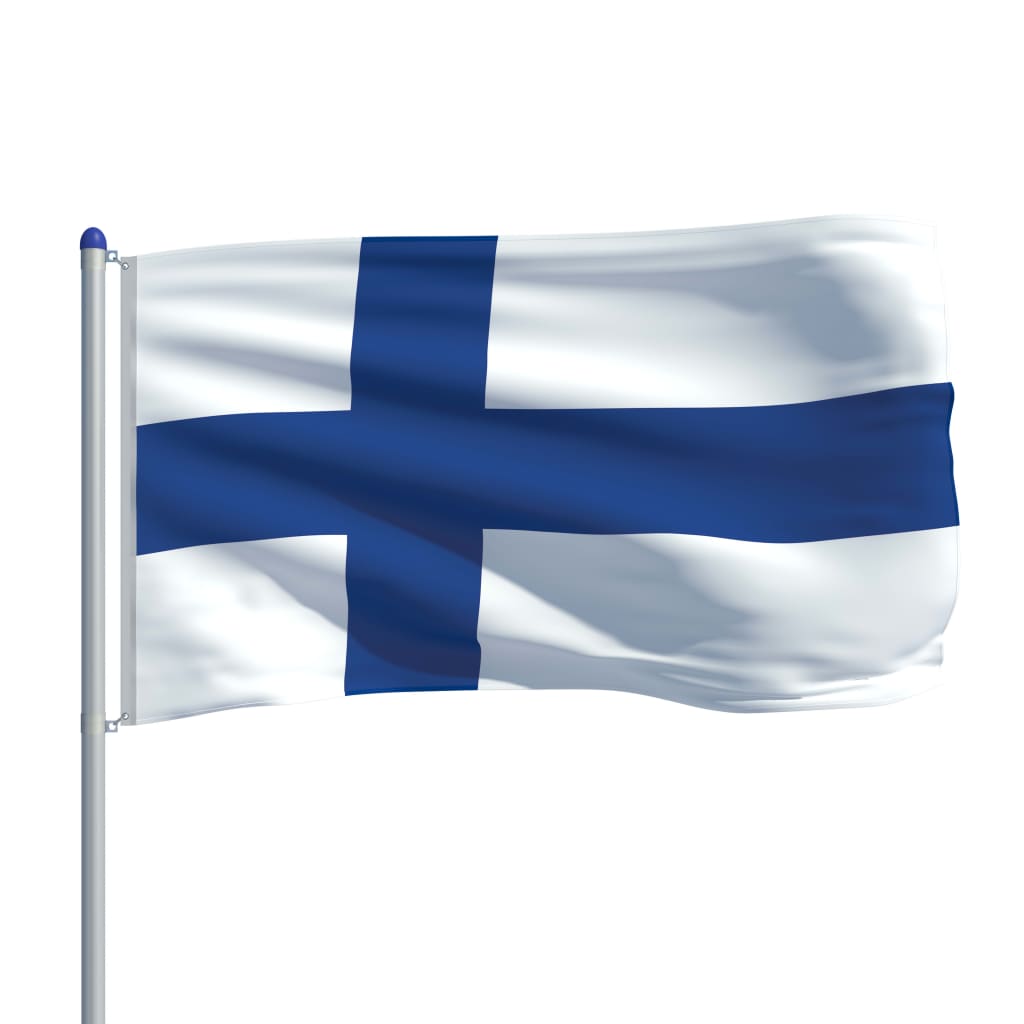 vidaXL Finska zastava s aluminijskim stupom 6 m