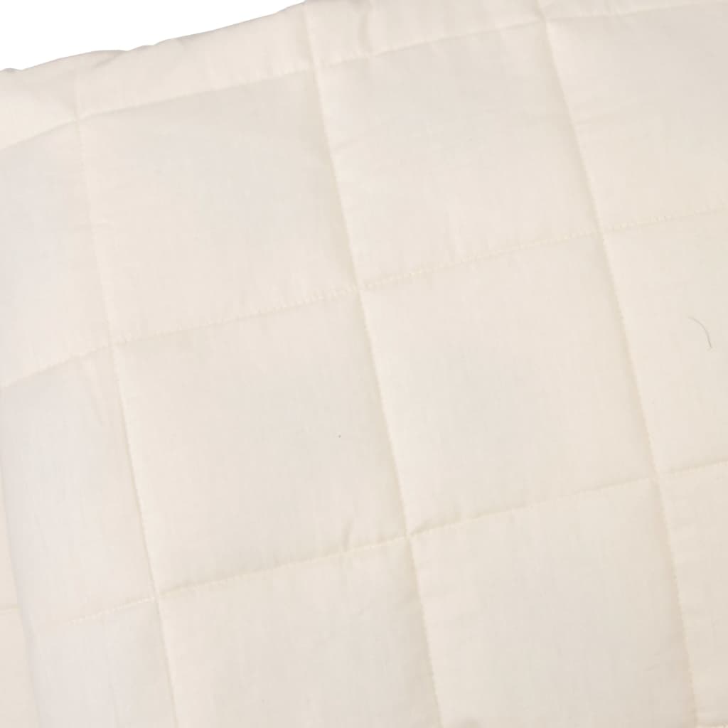 vidaXL Teška deka svijetla krem 137x200 cm 10 kg od tkanine