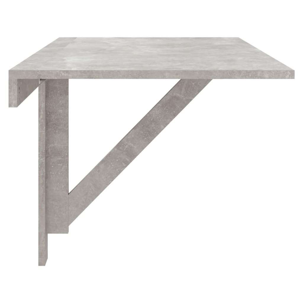 vidaXL Sklopivi zidni stolić Siva boja betona 100x60x56 cm drveni