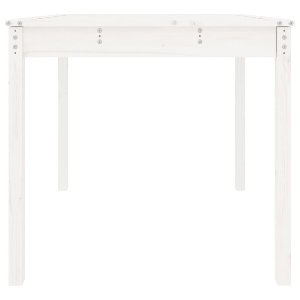 vidaXL Vrtni stol bijeli 82,5 x 82,5 x 76 cm od masivne borovine