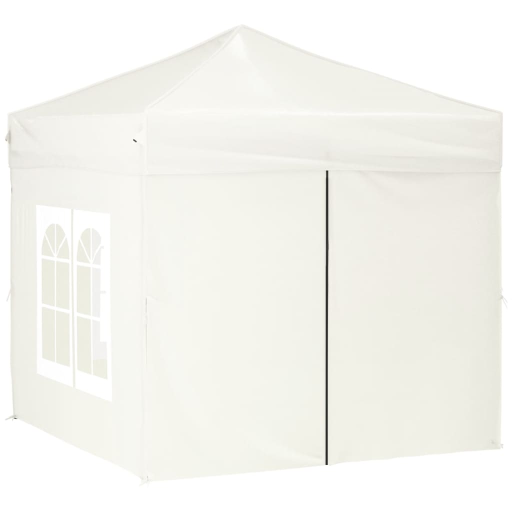vidaXL Sklopivi šator za zabave s bočnim zidovima 2 x 2 m krem