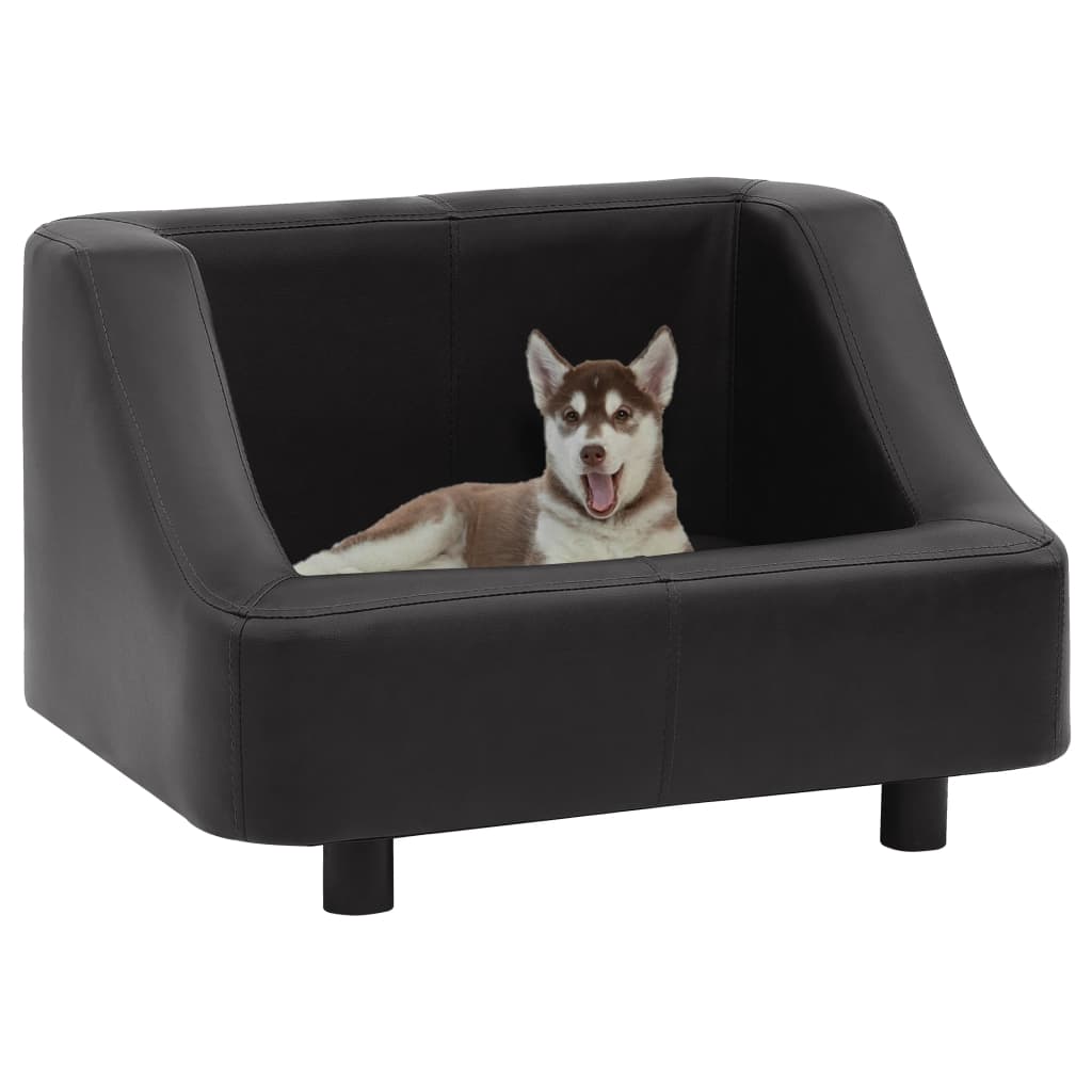 vidaXL Sofa za pse crna 67 x 52 x 40 cm od umjetne kože