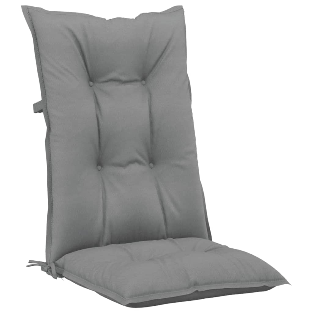 vidaXL Jastuci za vrtne stolice 2 kom sivi 120 x 50 x 7 cm od tkanine