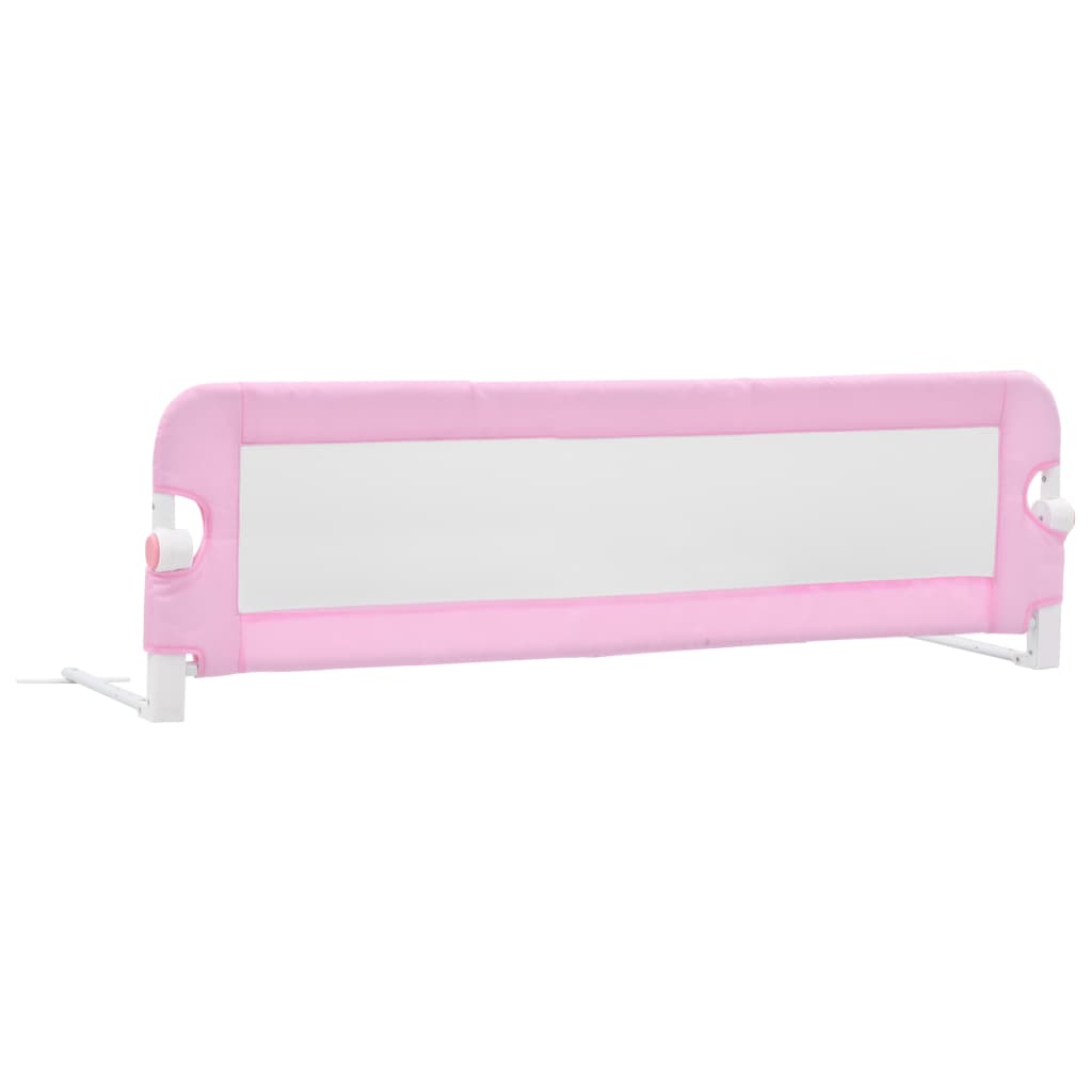 vidaXL Sigurnosna ograda za dječji krevet ružičasta 120x42 cm poliester