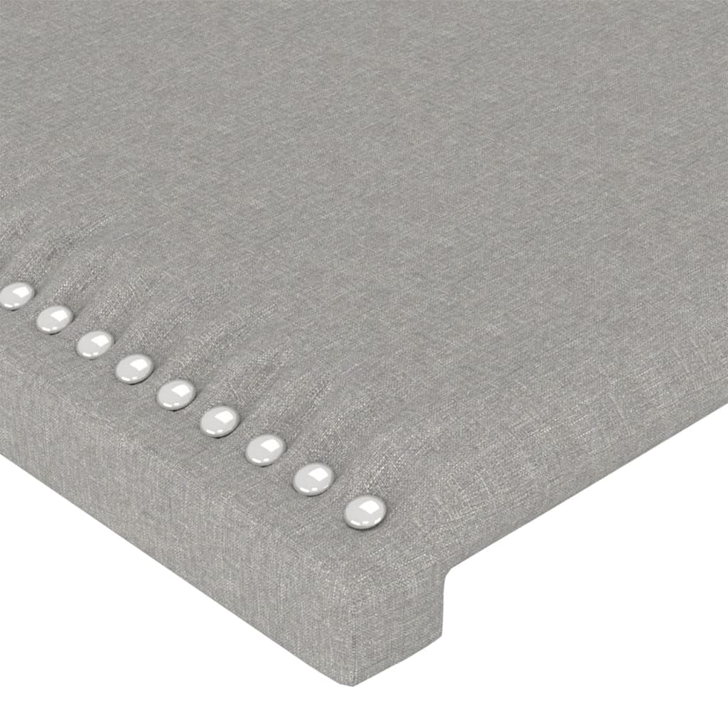 vidaXL Okvir za krevet s uzglavljem svjetlosivi 140x200 cm od tkanine