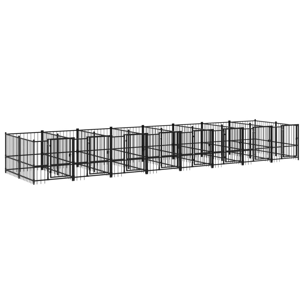 vidaXL Vanjski kavez za pse čelični 15,02 m²