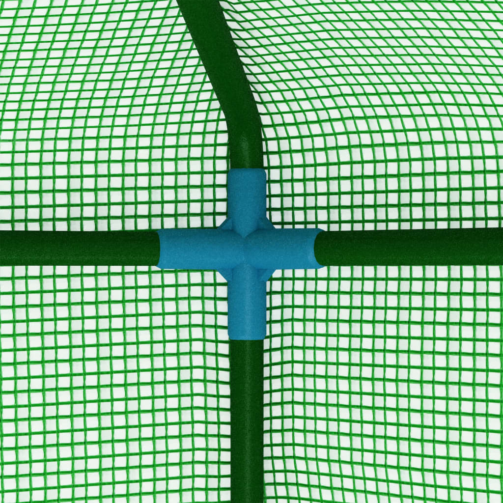 vidaXL Plastenik s čeličnim okvirom 0,5 m² 1 x 0,5 x 1,9 m