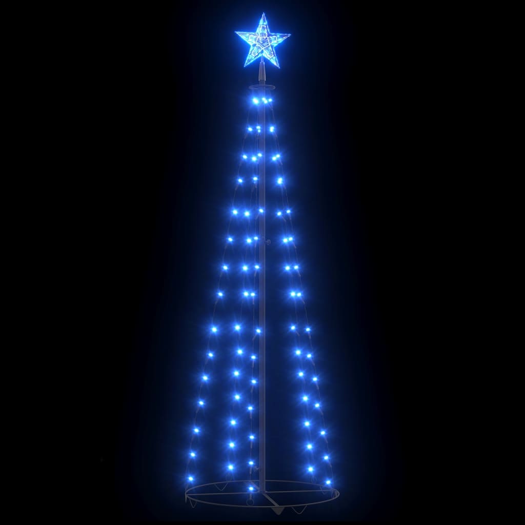 vidaXL Stožasto božićno drvce plavo 84 LED žarulje 50 x 150 cm
