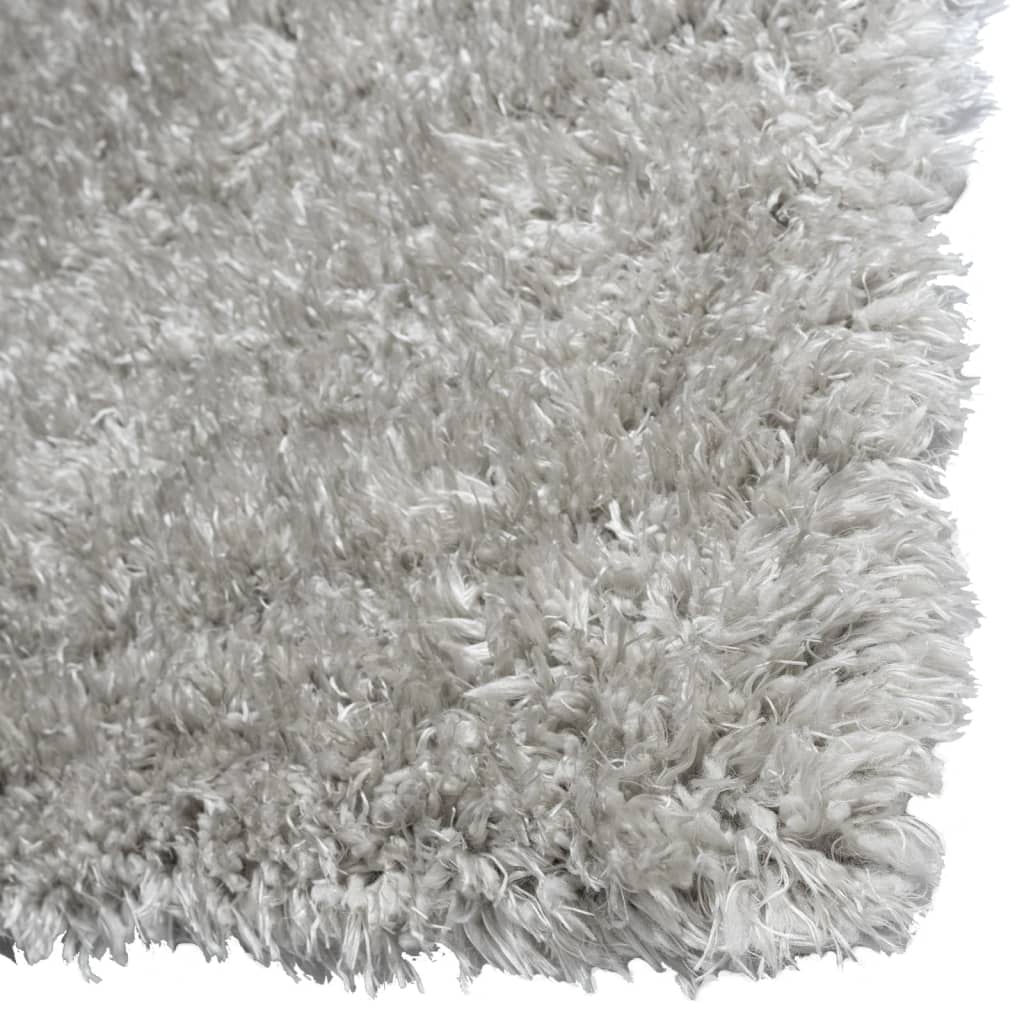 vidaXL Čupavi tepih s visokim vlaknima sivi 160 x 230 cm 50 mm