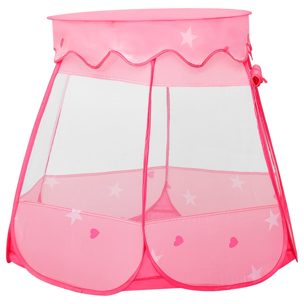 vidaXL Dječji šator za igru s 250 loptica ružičasti 102 x 102 x 82 cm