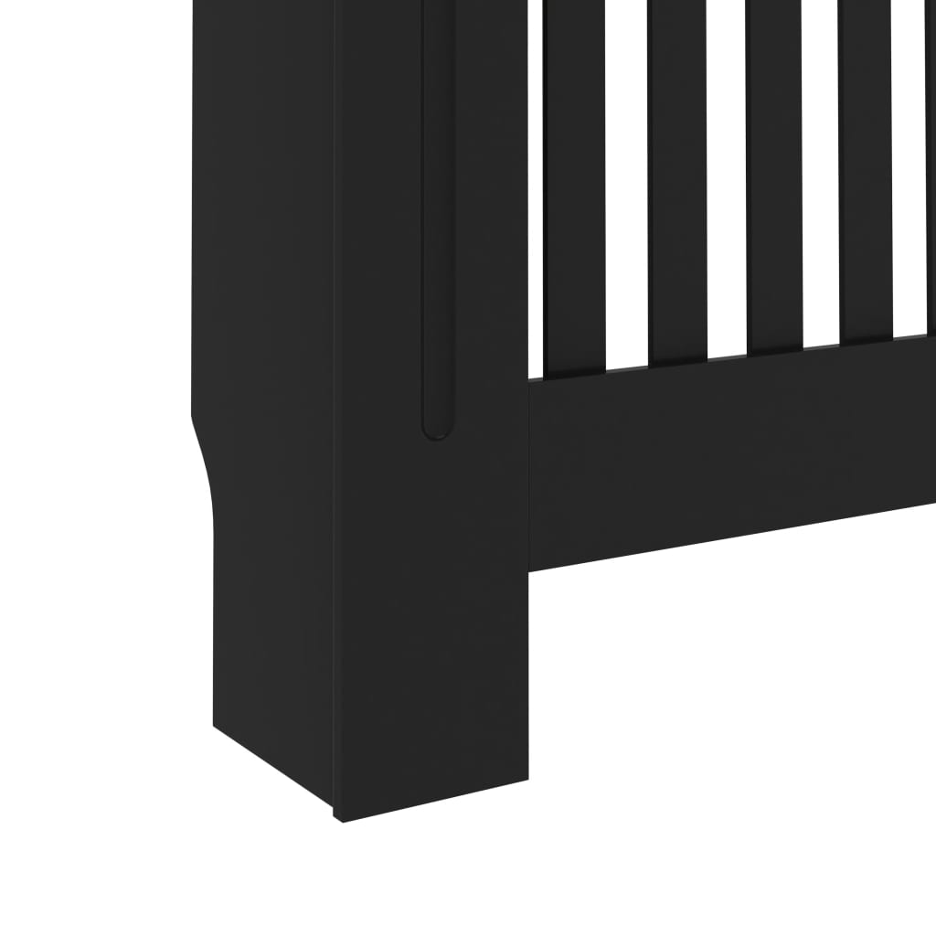 vidaXL Pokrov za radijator crni 152 x 19 x 81,5 cm MDF