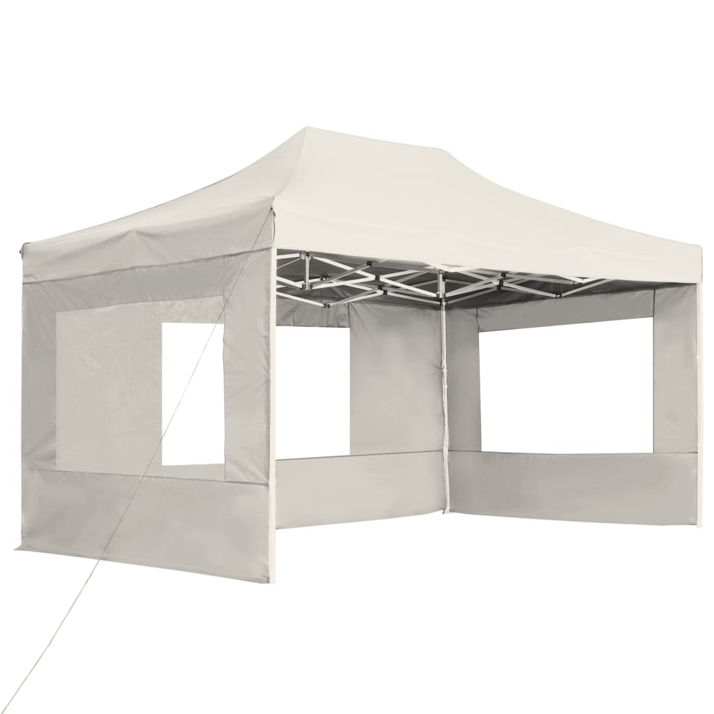 vidaXL Profesionalni sklopivi šator za zabave 4,5 x 3 m krem