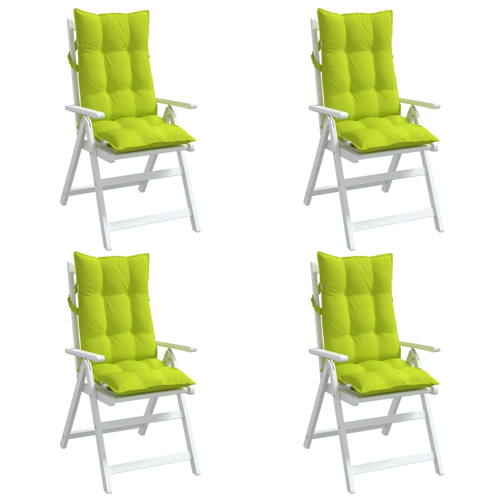 vidaXL Jastuci za stolicu s visokim naslonom 4 kom zeleni od tkanine