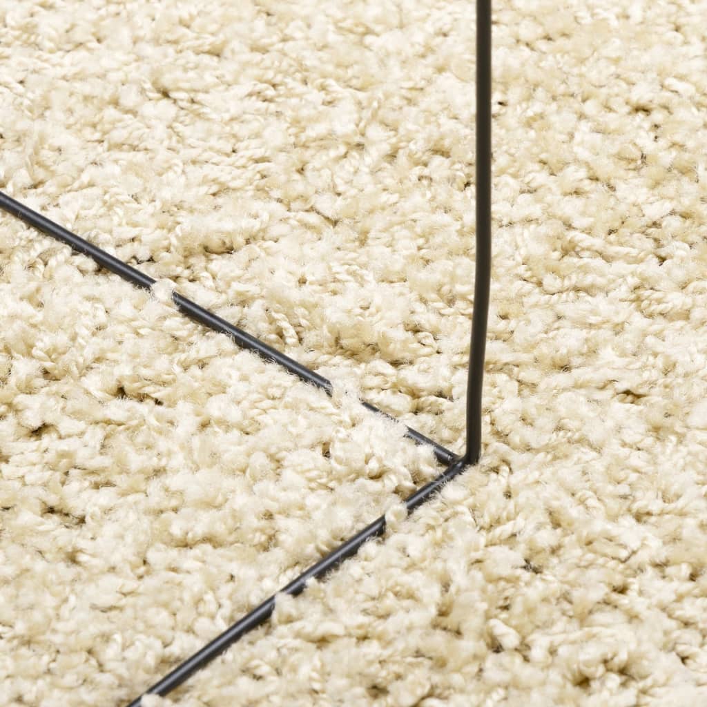 vidaXL Čupavi moderni tepih s visokim vlaknima zlatni 80x250 cm