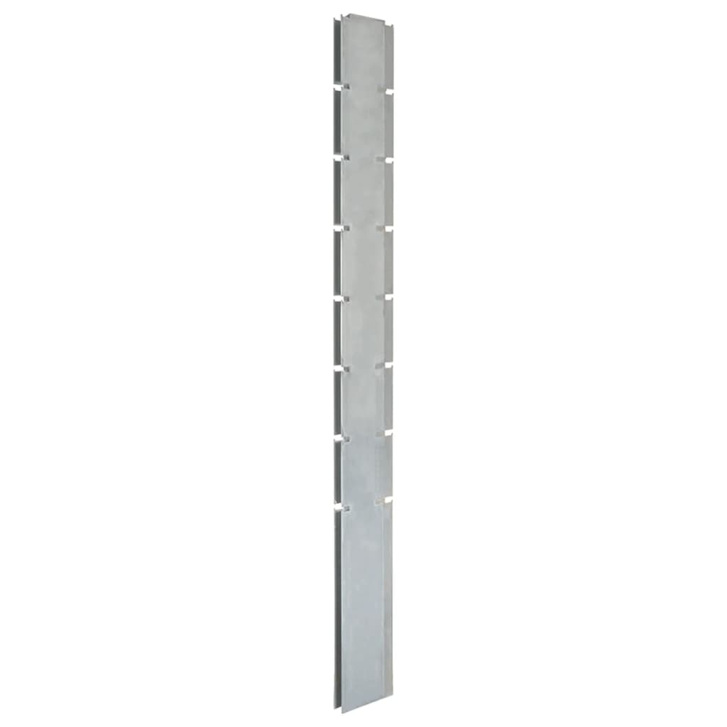 vidaXL Stup za gabionsku ogradu srebrni 200 cm od pocinčanog čelika