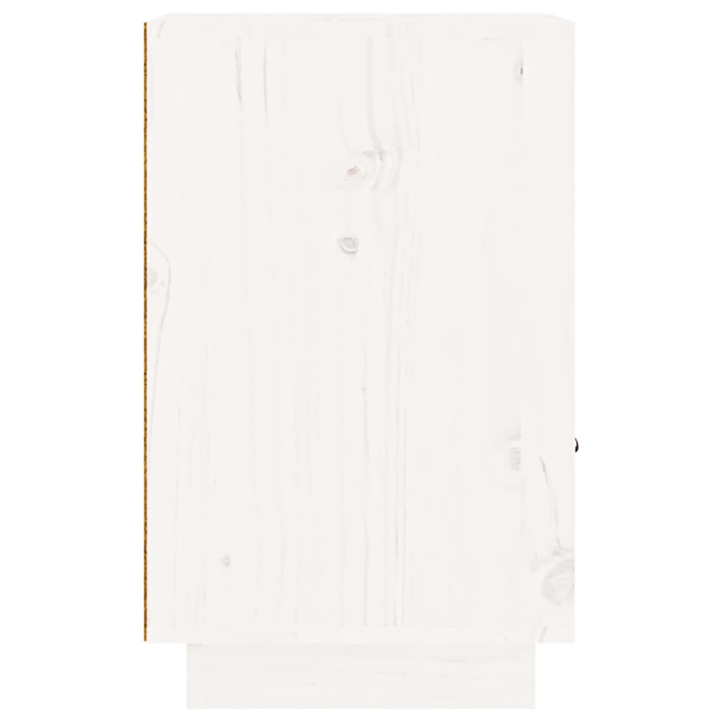 vidaXL Noćni ormarići 2 kom bijeli 40 x 34 x 55 cm od masivne borovine