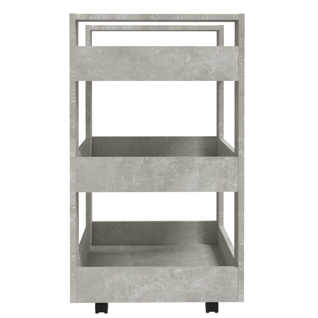 vidaXL Kuhinjska kolica siva boja betona 60x45x80 cm konstruirano drvo