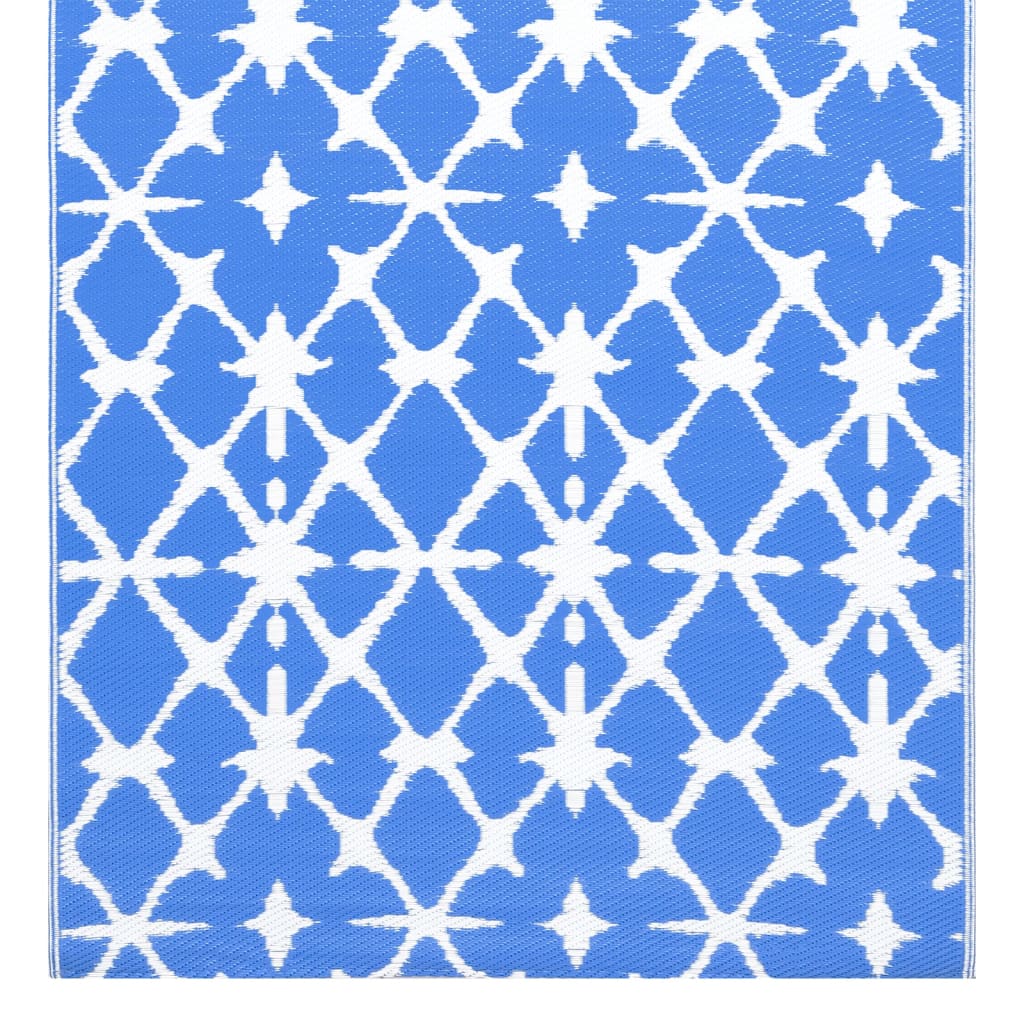 vidaXL Vanjski tepih plavo-bijeli 120 x 180 cm PP