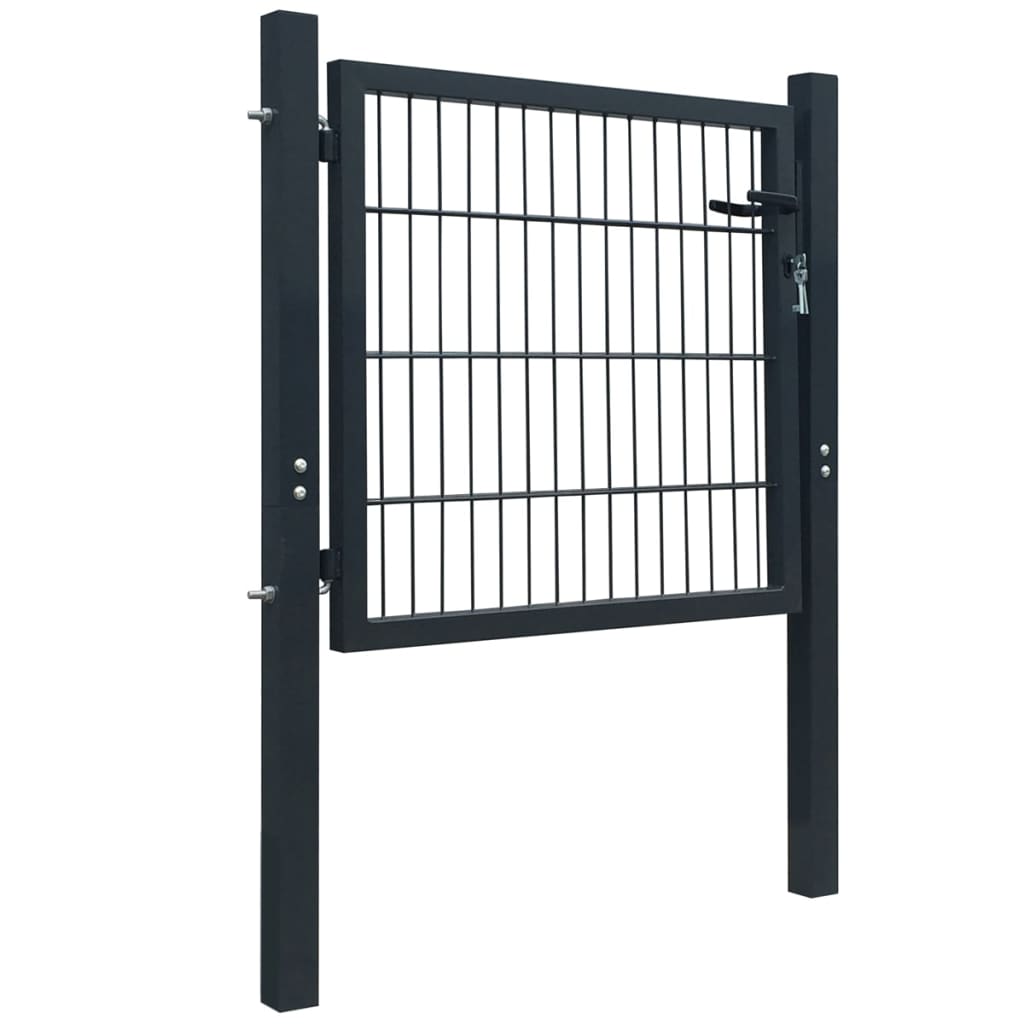 vidaXL Vrata za ogradu od čelika 105 x 150 cm antracit