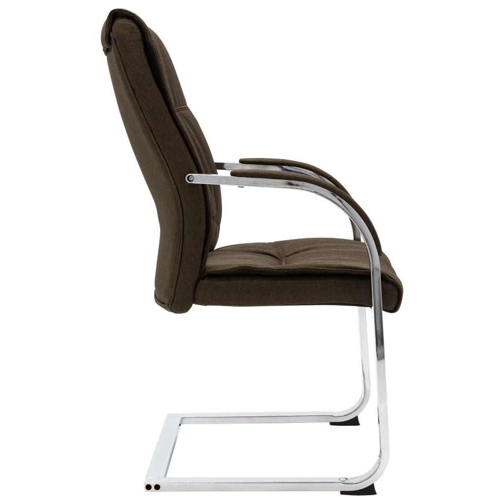 vidaXL Konzolna uredska stolica od tkanine smeđa