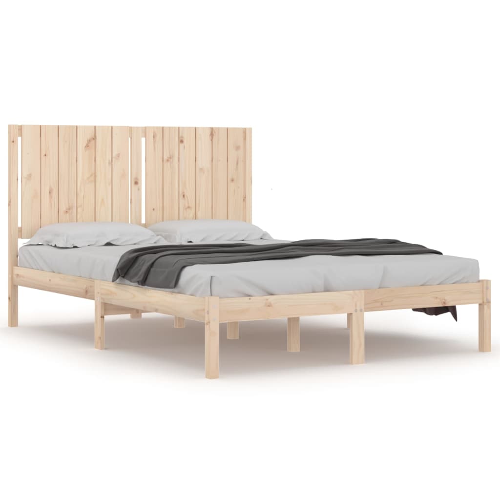 vidaXL Okvir za krevet od masivne borovine 140 x 200 cm