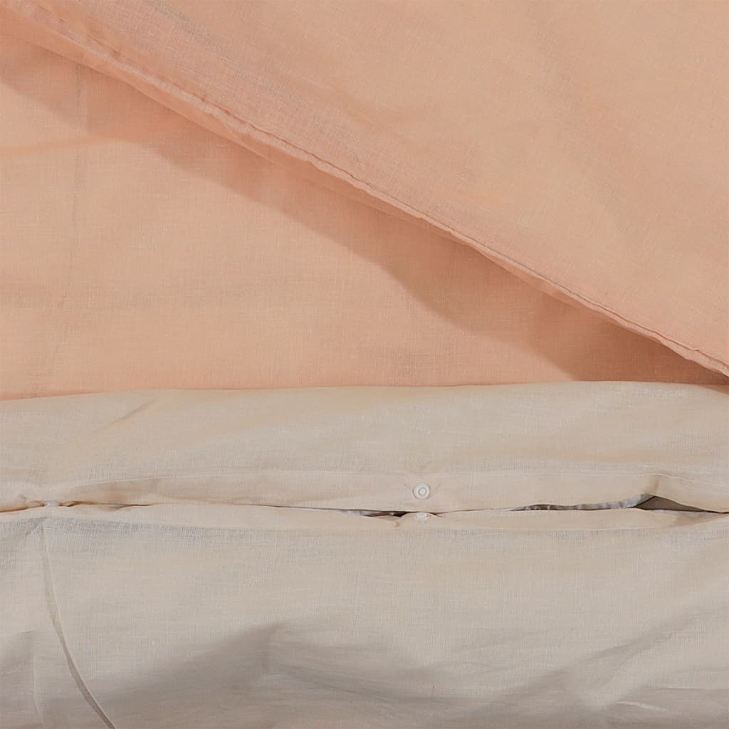 vidaXL Set posteljine za poplun ružičasti 260 x 220 cm pamučni