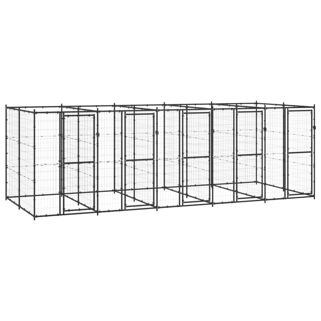vidaXL Vanjski kavez za pse čelični 12,1 m²
