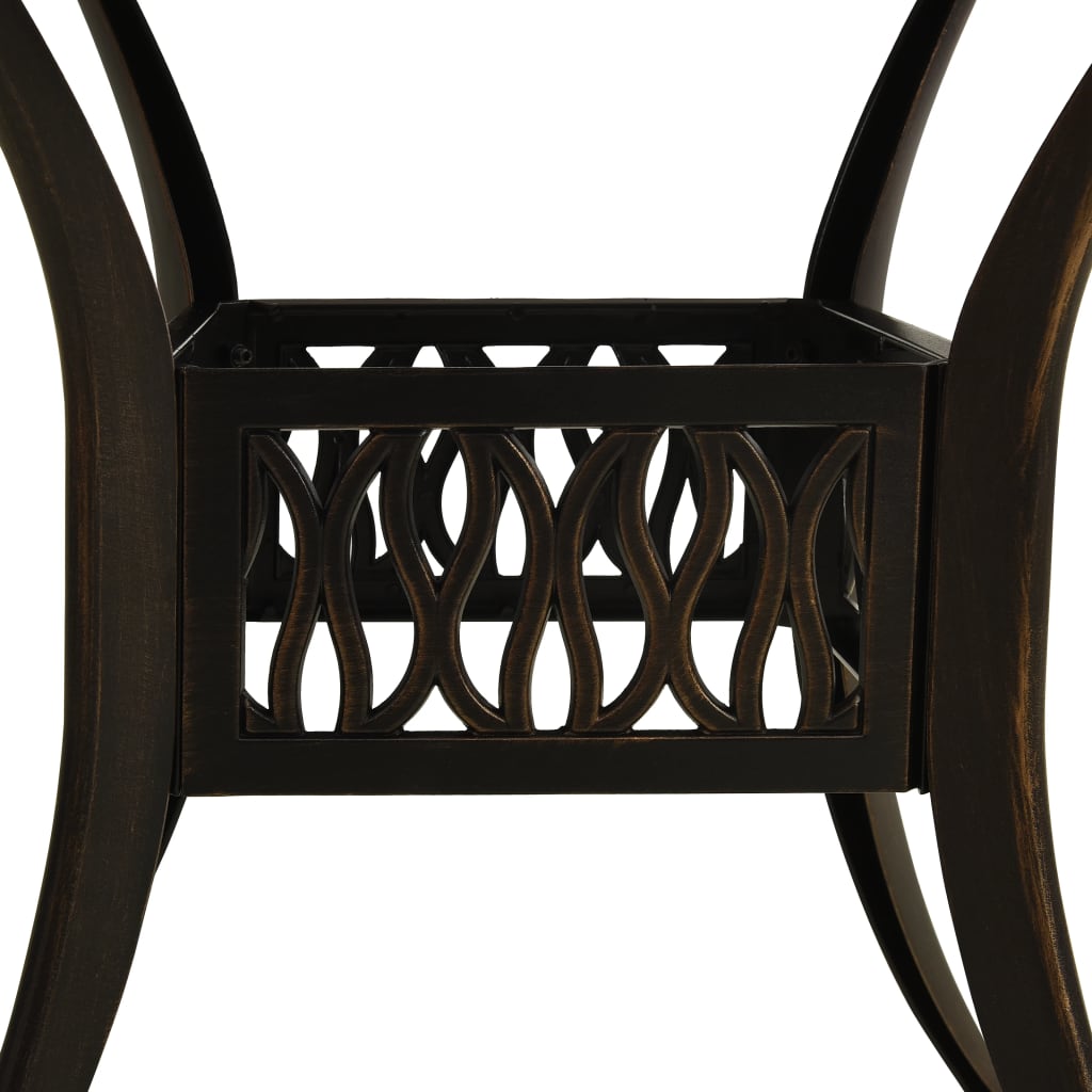 vidaXL Vrtni stol brončani 90 x 90 x 74 cm od lijevanog aluminija