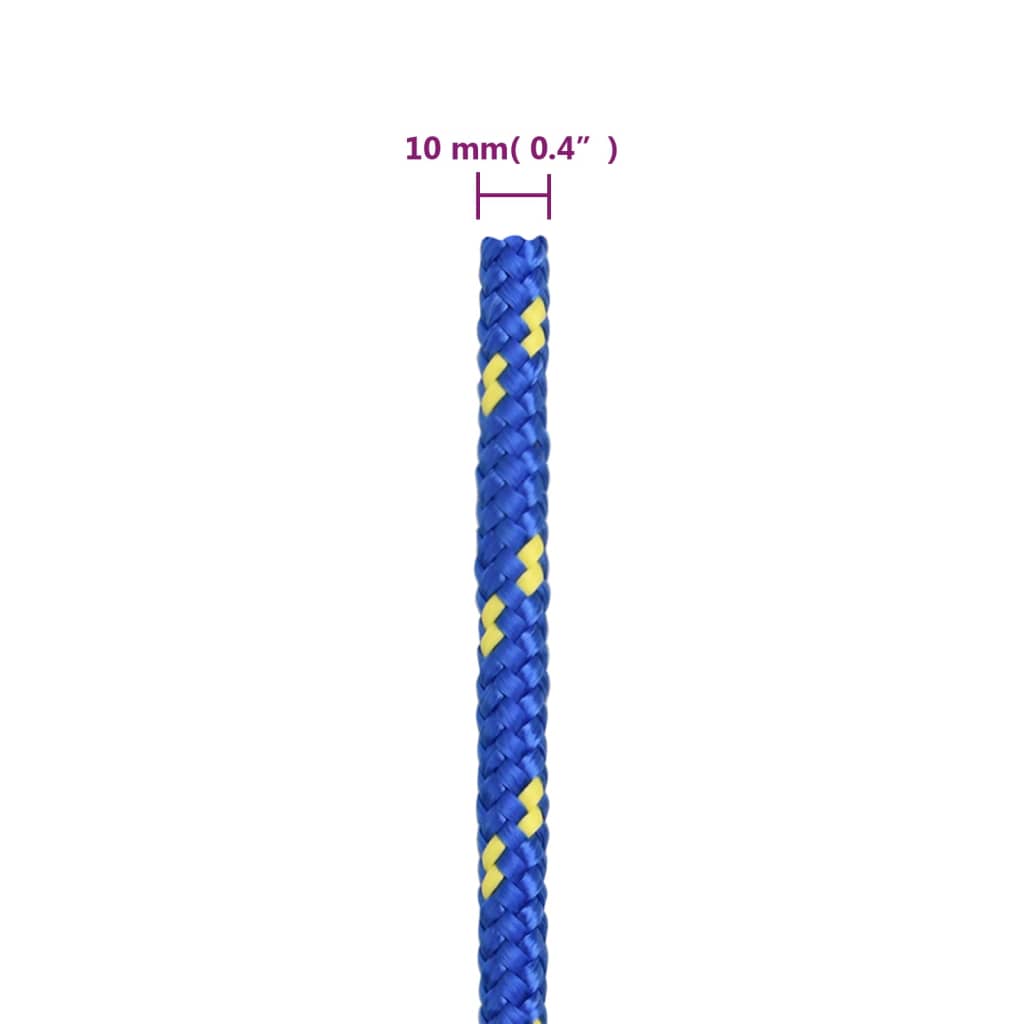 vidaXL Brodski konop plavi 10 mm 100 m od polipropilena