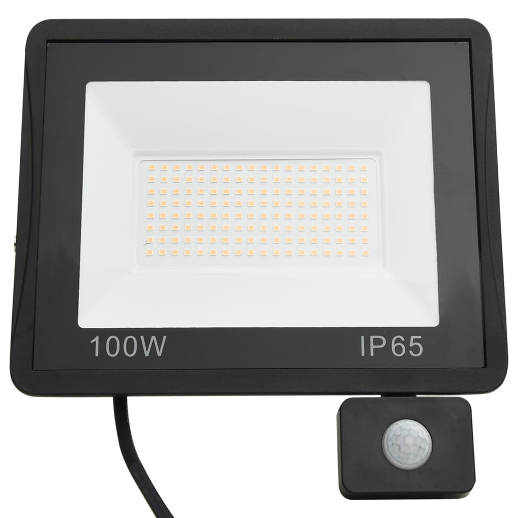 vidaXL LED reflektor sa senzorom 100 W topli bijeli