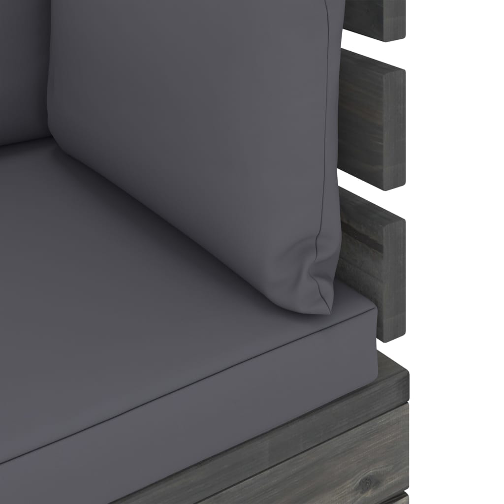 vidaXL Vrtna kutna sofa od paleta od borovine s jastucima