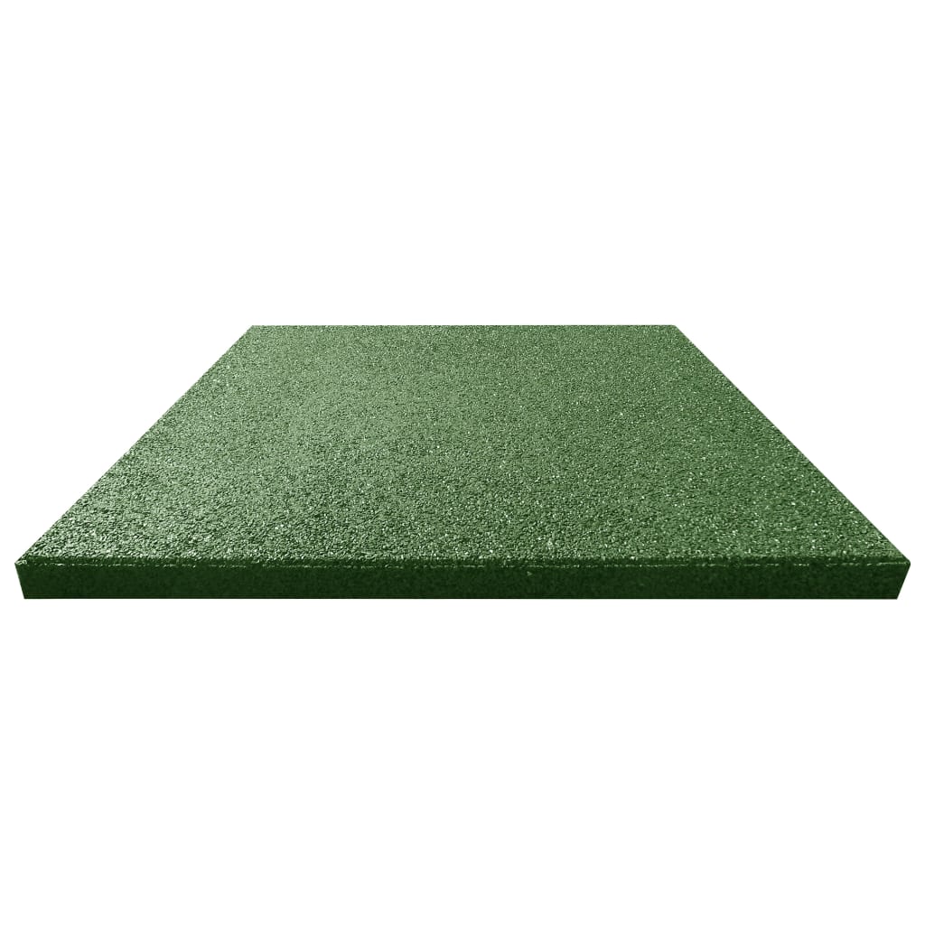 vidaXL Ploče za zaštitu od pada 18 kom gumene 50 x 50 x 3 cm zelene