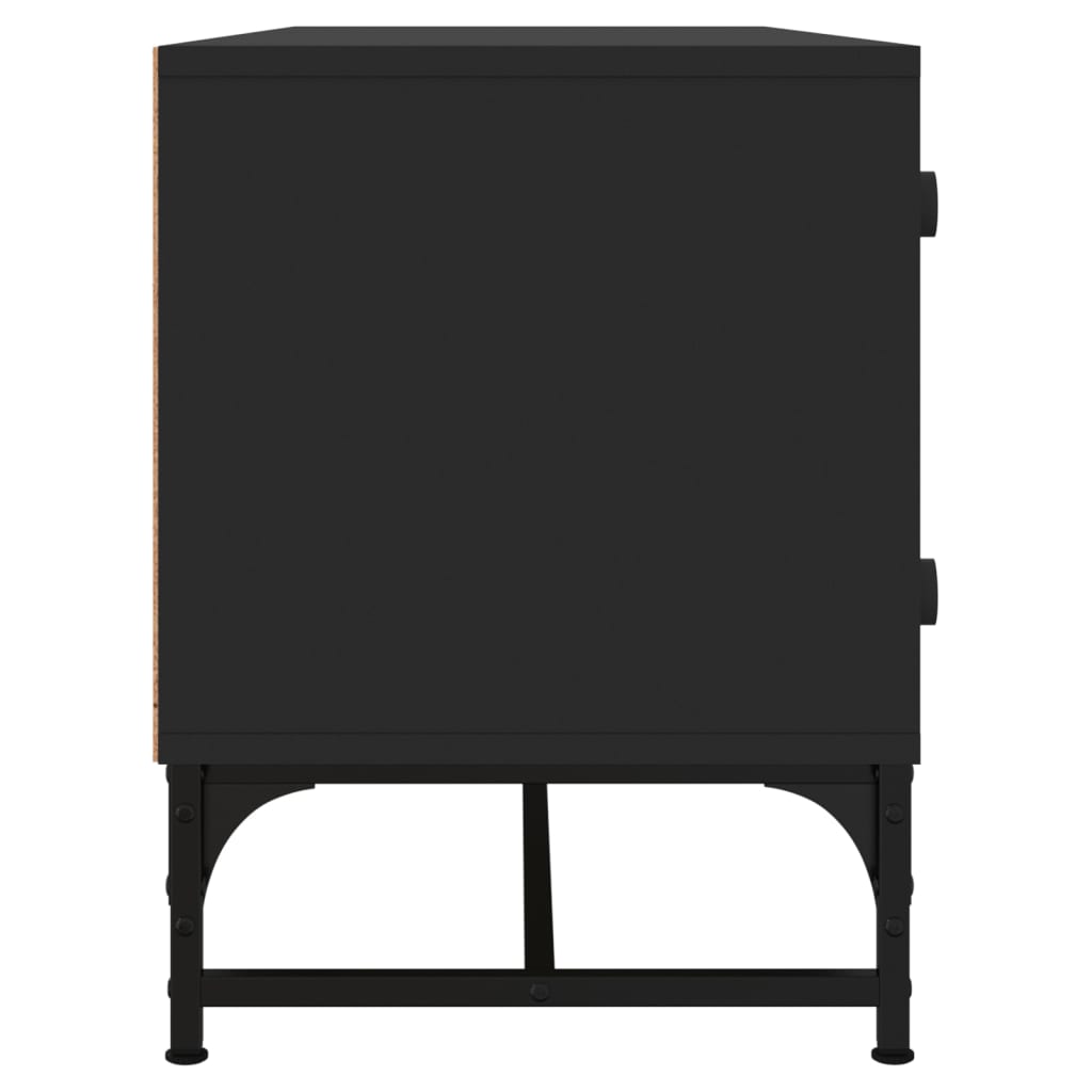 vidaXL TV ormarić sa staklenim vratima crni 102 x 37 x 50 cm