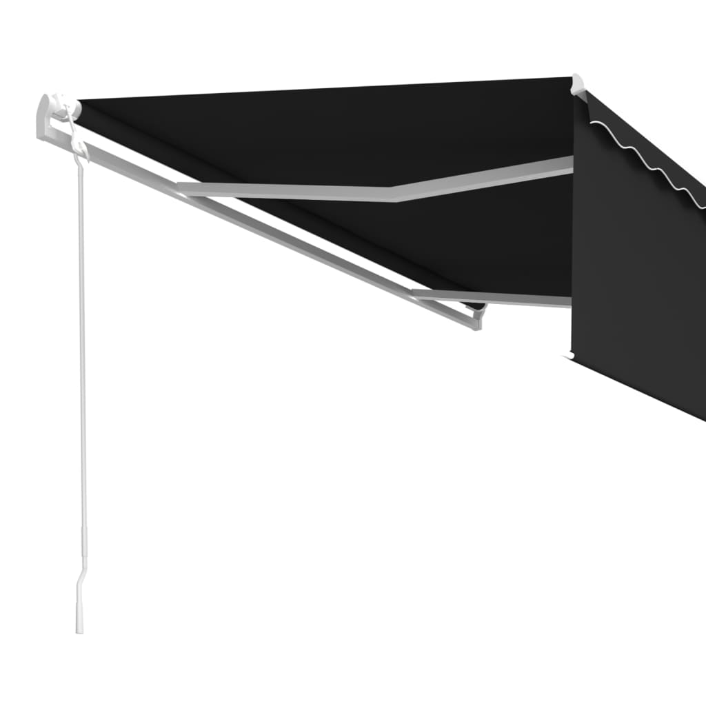 vidaXL Automatska tenda na uvlačenje s roletom 5 x 3 m antracit