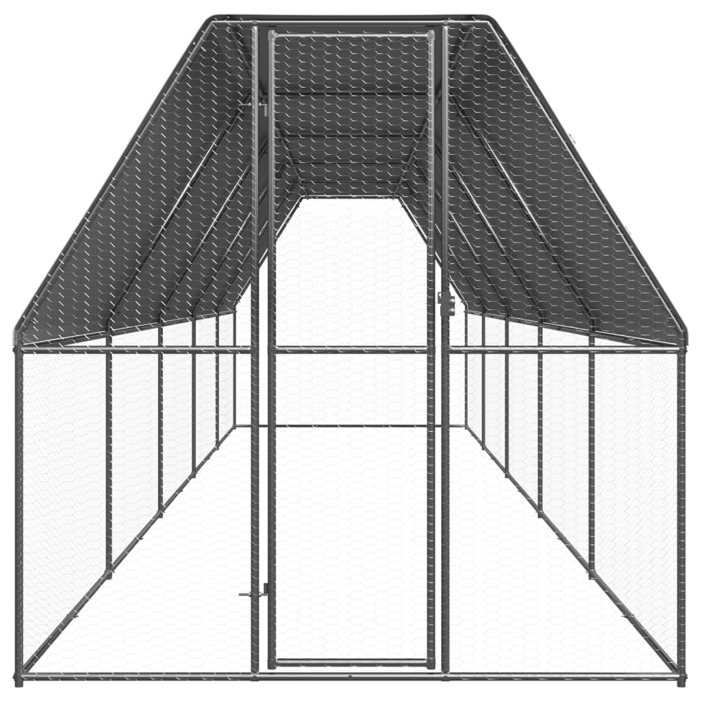 vidaXL Vanjski kavez za kokoši 2 x 10 x 2 m od pocinčanog čelika