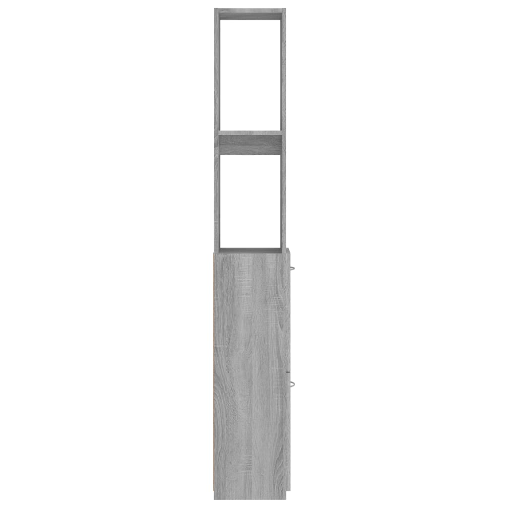 vidaXL Kupaonski ormarić sivi hrast 25x26,5x170 cm konstruirano drvo