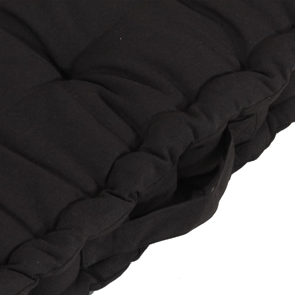 vidaXL Paletni podni jastuci 4 kom crni pamučni