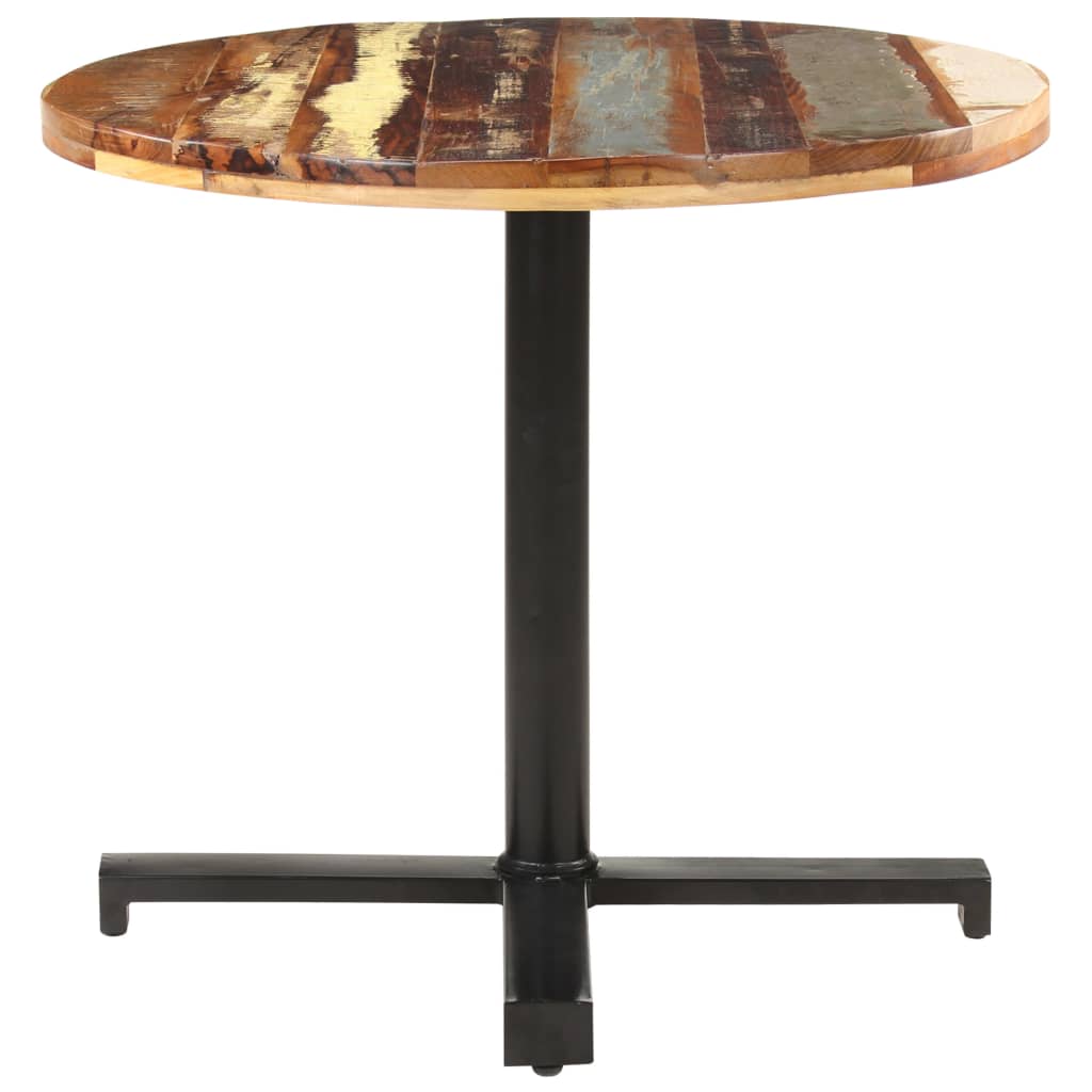 vidaXL Bistro stol okrugli Ø 80 x 75 cm od masivnog obnovljenog drva