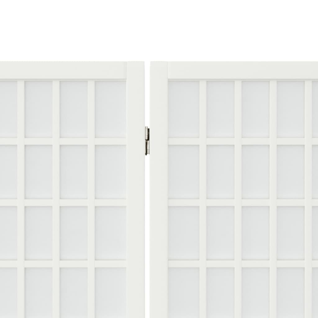 vidaXL Sklopiva sobna pregrada 6 panela japanski stil 240x170cm bijela