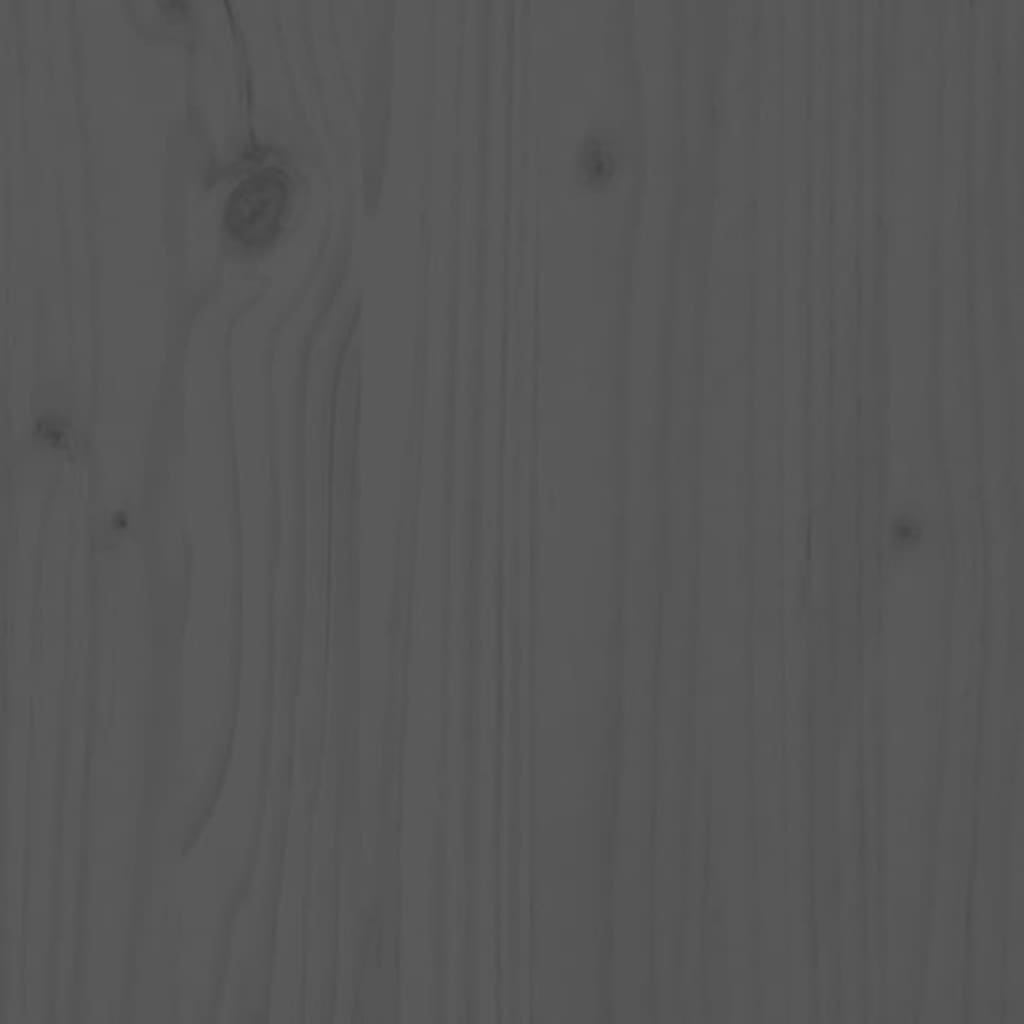 vidaXL Dnevni ležaj na izvlačenje sivi 2x(100x200) cm masivna borovina