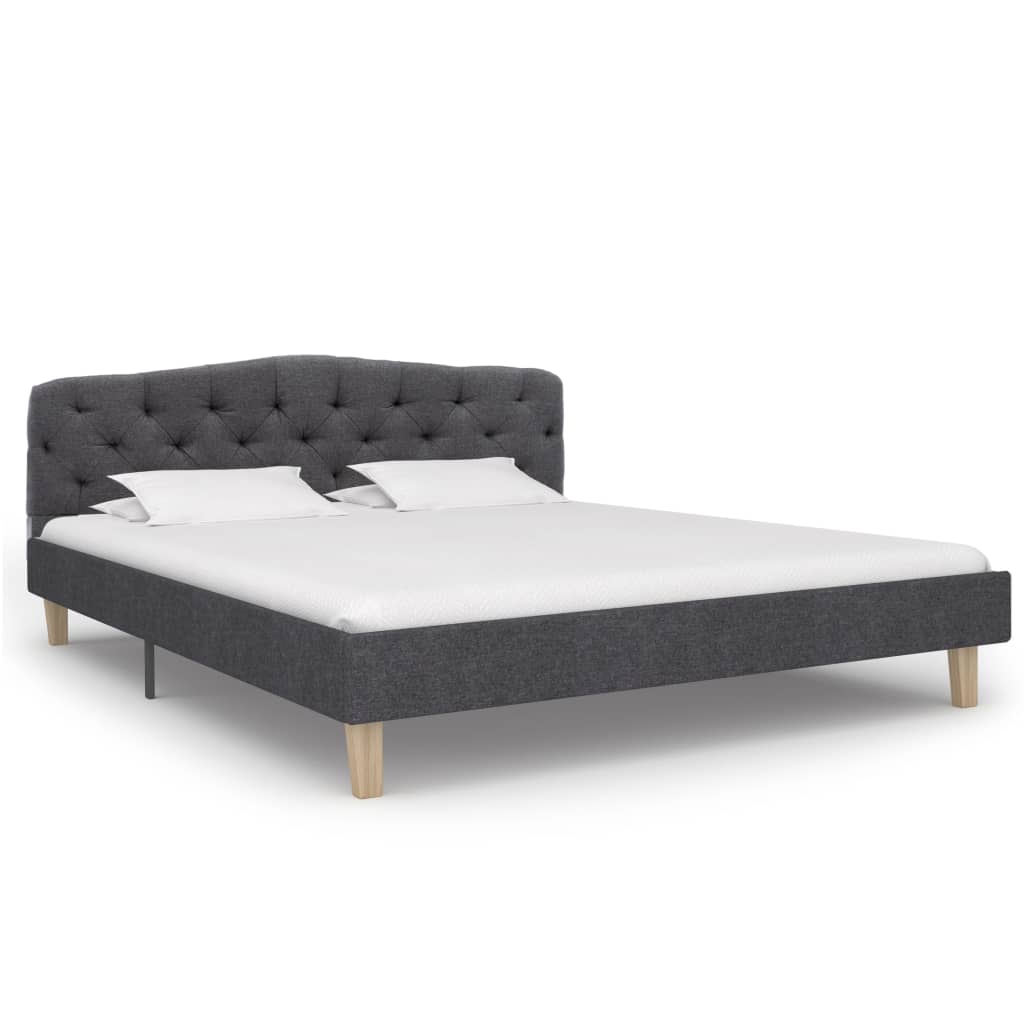 vidaXL Okvir za krevet od tkanine tamnosivi 140 x 200 cm
