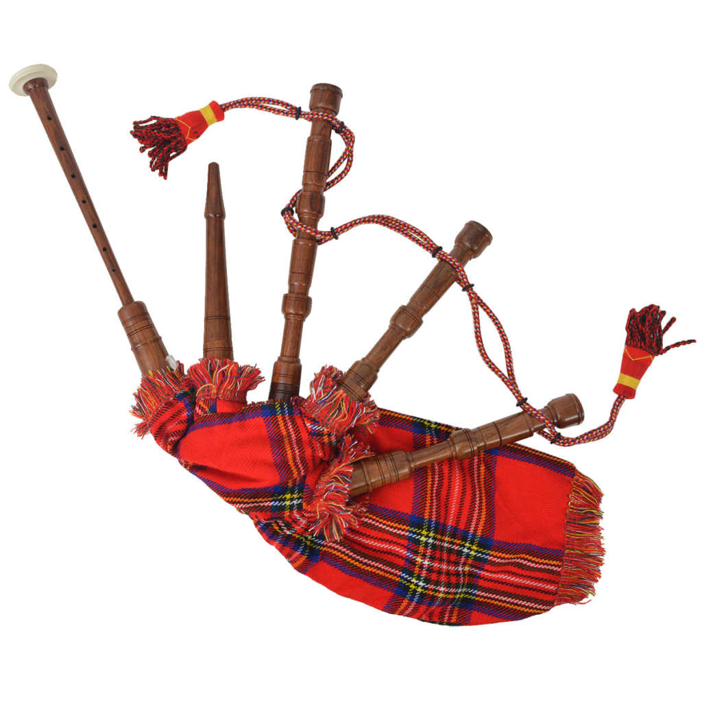 vidaXL Dječje škotske velike gajde crvene kraljevski tartan stewart