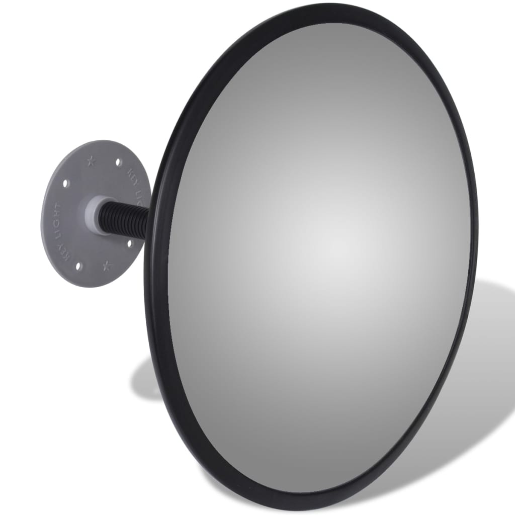 Konveksno unutrašnje plastično akrilno ogledalo, crno, 30 cm