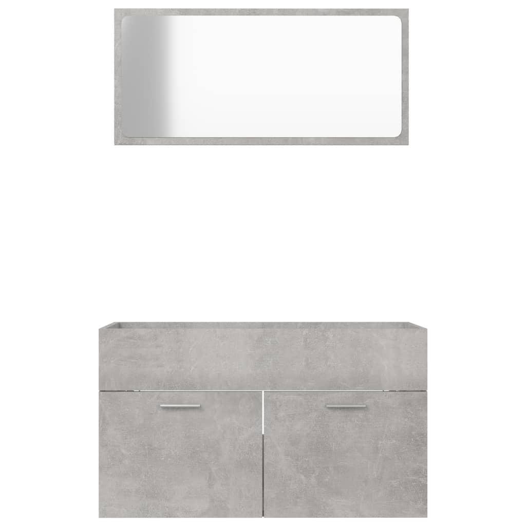 vidaXL 2-dijelni set kupaonskog namještaja boja betona drveni